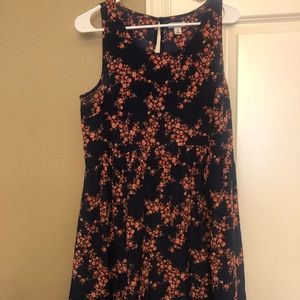 Floral empire mini dress